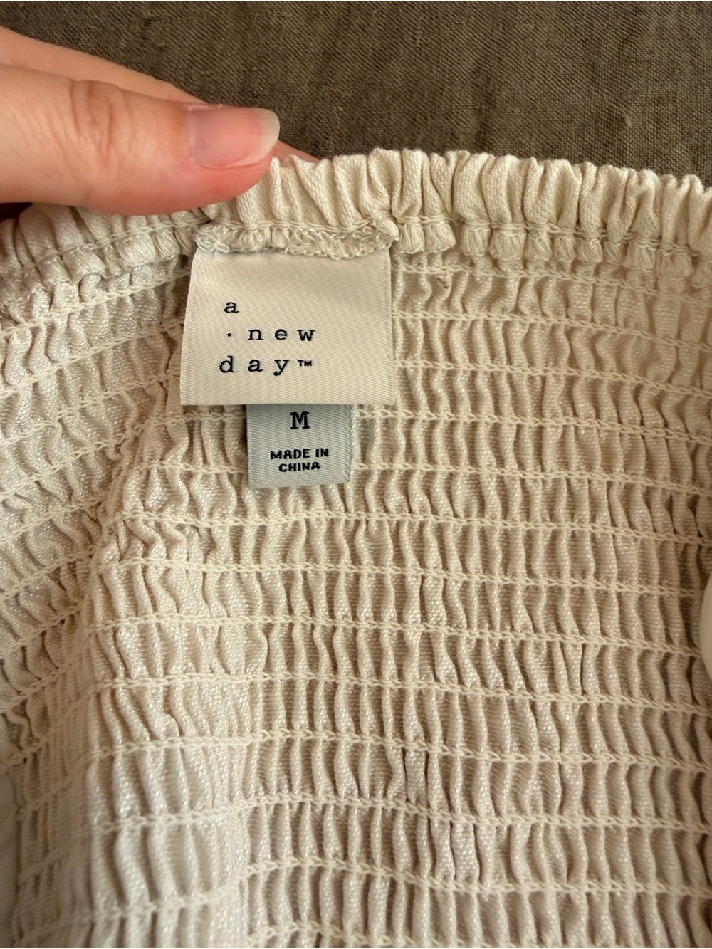 Women’s Cream Button-Front Top - Picture 4 of 4